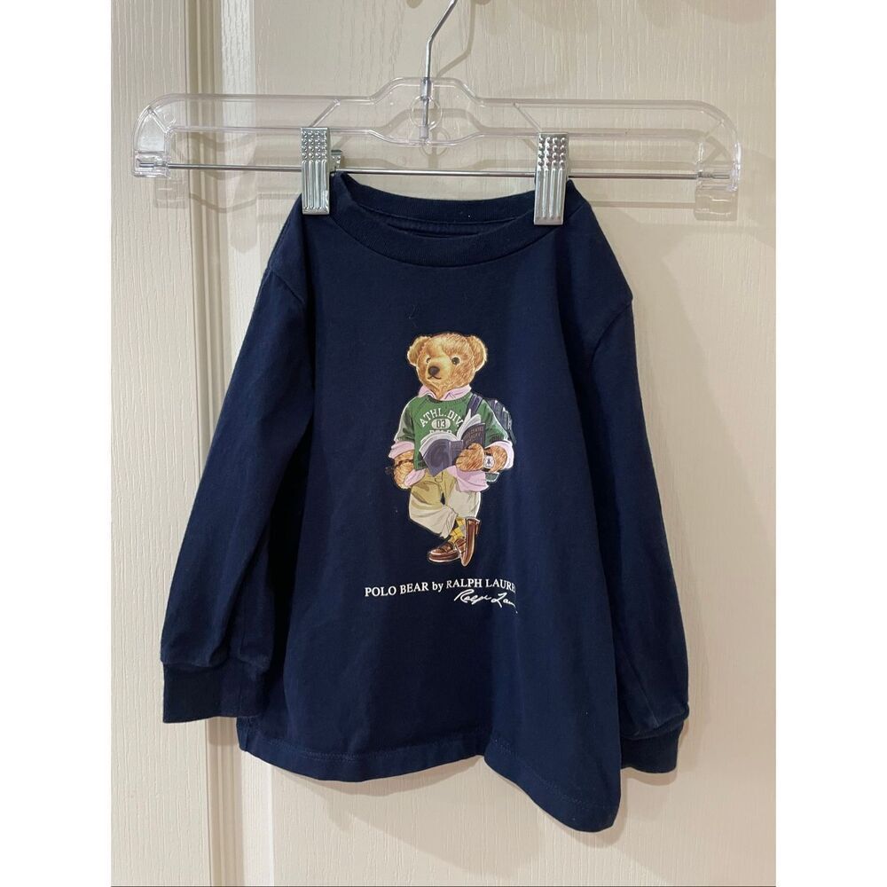 Polo Ralph Lauren long-sleeve cotton graphic t-shirt featuring the iconic Polo B